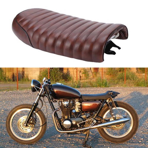 Brown motorcycle seat flat - brown,
