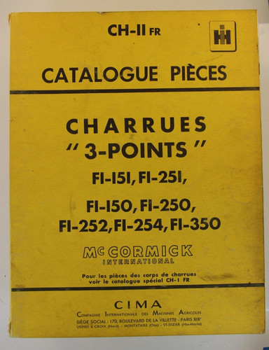Catalogue pièces charrues - catalogue,