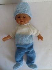 DERNIERvetement pour poupée ancienne,moderne 30 cm-3 pieces barboteuse+chaussons