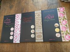 lot  3 livres  Dentelles et rubans Petits messages au point de croix Les roses