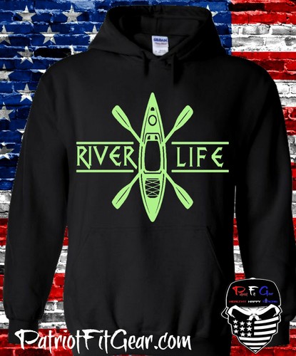 Hoodie kayaking river life yak - hoodie,kayaking,river, life,yak