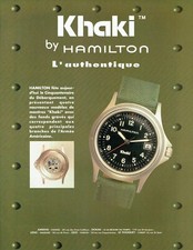 Publicité Advertising 120 1994  la montre Khaki by Hamilton  50° an débarquement