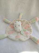 Doudou plat VACHE GIRAFE jaune