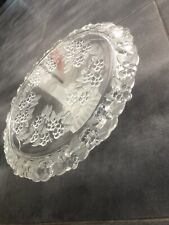 Plat à gateaux / tarte en verre sur pied vintage