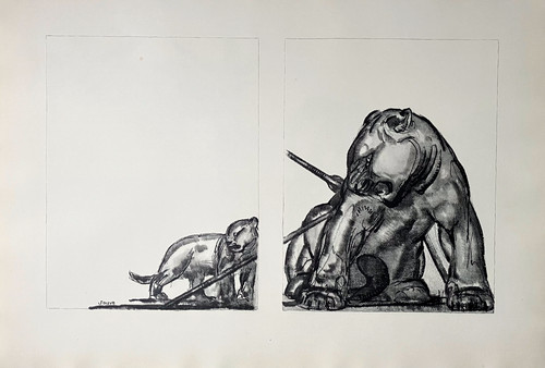Paul jouve print engraving - jouve,
