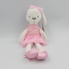 Doudou lapin blanc tutu rose BABYPLAY MAMAMIYAS & PAPAS - 28641