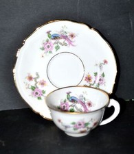 LIMOGES Unique Tasse à café en porcelaine à décor d'oiseau Collection PAON