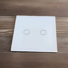 Interrupteur tactile double NON VA ET VIENT - Blanc - Led Bleu/Rouge