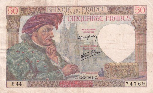 France francs jacques coeur - france, 50