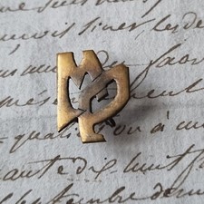 Monogramme Lettres en Laiton MP Vintage Déco Shabby Chic Fond de Bijoutier