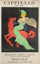 CAPPIELLO Poster Affiche en lithographie expo Honfleur 1974 Atelier Simon Chaye