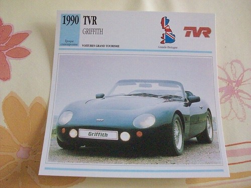 Carte fiche auto tvr griffith - auto,