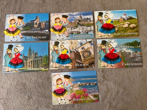 Cartes postales tissus brodees - cartes,