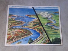 Affiche SCOLAIRE Rossignol Tableaux De Géographie CE 31/32 l Estuaire Et L...