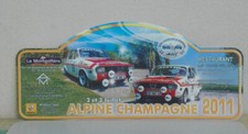 Ancienne Plaque Rallye de la Concentration Alpine Champagne 2011