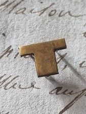 Monogramme Lettres en Laiton T Vintage Déco Shabby Chic Fond de Bijoutier