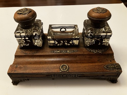 Ancien encrier bureau - encrier, xix°