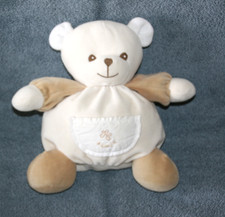 TARTINE ET CHOCOLAT DOUDOU PELUCHE OURS BOULE BEIGE ECRU MARRON BLANC POCHE TTBE