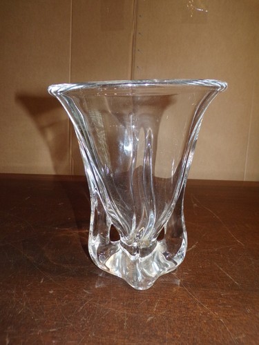 Vase tulipier cristal signé - vase,