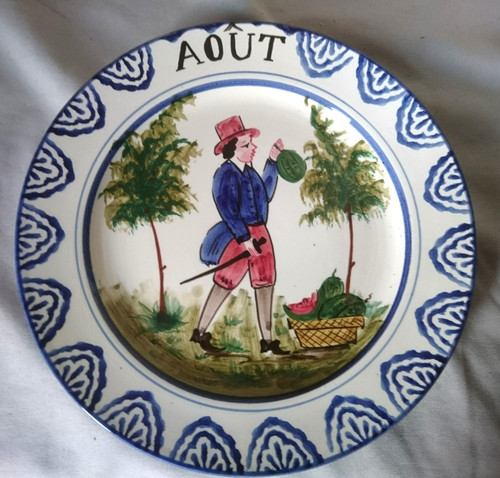 Ancien assiette decorative - assiette,