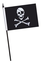Petit drapeau à main crâne