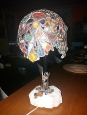 Grosse & lourde lampe vitraux