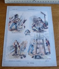 Ancien Protège-cahier Couverture "LA PIERRE"