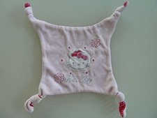 *. DOUDOU PLAT SANRIO HELLO KITTY CHAT ROSE FLOCON NEIGE ROSE POIS 2echoix B.ET