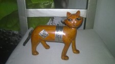 Statuette chat  En bois