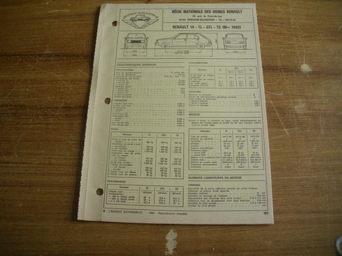 Fiche technique triple renault - fiche,