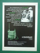 1970'S PUB TADIRAN ISRAEL ELCTRONICS TSAHAL PRC-660T EMETTEUR RECEPTEUR RADIO AD