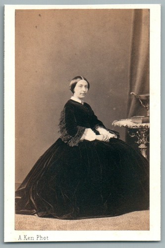 Cdv 1870 femme robe crinoline - cdv,