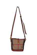 SAC EN CUIR + TOILE  TARTAN A PORTER EN BANDOULIERE OU MAIN  16 X 19 X 7 CMS