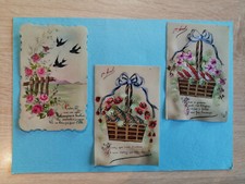 3 Images pieuses celluloides 