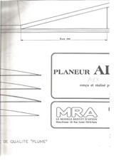 PLAN M.R.A N°664 - "ALEX" PLANEUR - UNIQUEMENT LE PLAN