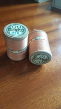 DMC couture 2 bobines bois  fil coton a broder beauvais  ALSA 60 rose 214