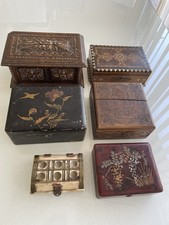 anciennes coffre à bijoux lot de 6 boites 19e et 20e/7229V6