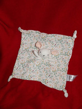 Doudou Plat Vert Baudet Souris Lange Blanc Rose Feuille ArbreNeuf