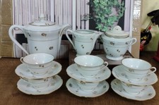 Service A Café Porcelaine De Sologne Décor Fleurs Or