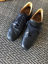 Chaussures *Santoni* cuir noir, montantes, peu portées 45