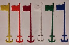 6  ANCIENS TOUILLEURS MELANGEURS VINTAGE MARTINI ANCRE ET DRAPEAU 6 COULEURS