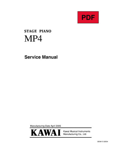Kawai mp4 service manual - kawai,