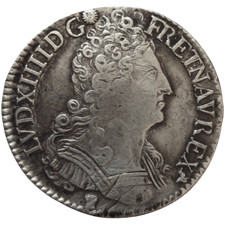 Louis XIV, demi-écu aux trois