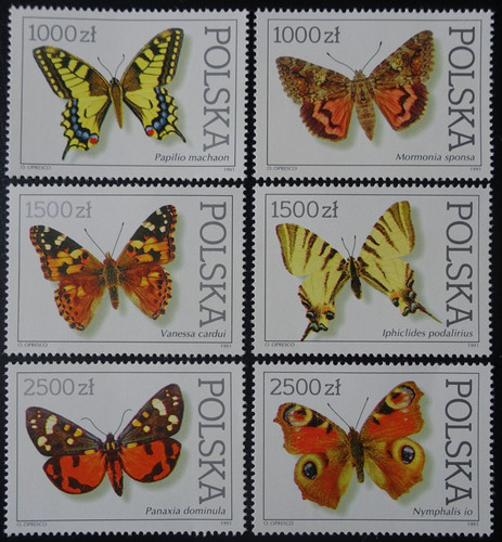 Timbres pologne insectes - timbres,