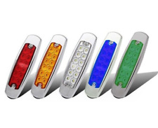 1 Feu Feux Gabarit 12 LED 12V-24V Position Vert Chrome Camion Caravane PV