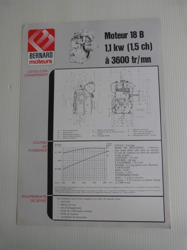 Prospectus moteur fixe bernard - prospectus,