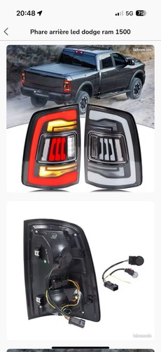 Phare led arrière - dodge, ram