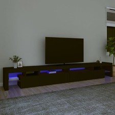  Meuble TV avec Lumières LED Chêne Sonoma Centre de Divertissement Salon vidaXL