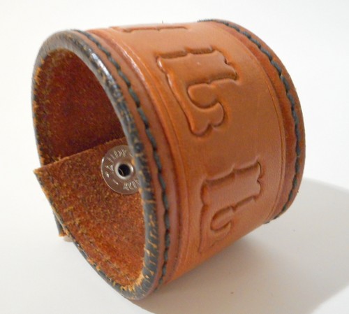 Personalized leather cuff - leather,