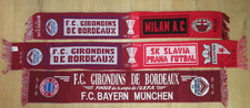 LOT ÉCHARPE GIRONDINS DE BORDEAUX VINTAGE COUPE U.E.F.A 1996 MILAN SLAVIA BAYERN